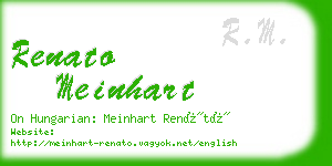 renato meinhart business card